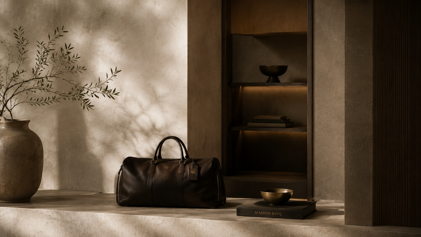 MAISON DISQ editorial interior study in soft neutral daylight.